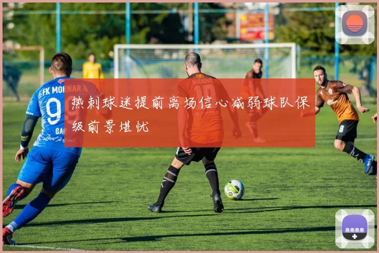 热刺球迷提前离场信心减弱球队保级前景堪忧